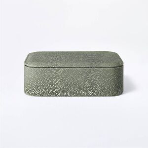 Studio McGee Small Rounded Faux
Shagreen Leather Box‎ with Removable Lid